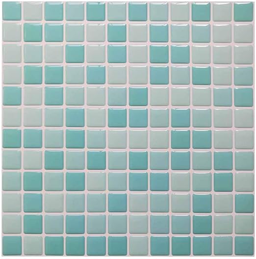 3d Wandfliesen Fur Kuche Badezimmer Wasserdicht Anti Ol Wand Fliesen Mosaik Wand Dekor Klebrige Wandpaneele Kunststoff Mosaik Panels Weiss Hellgrun Turkis Farbe Natur 5 Light Dark Green Amazon De Baumarkt