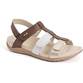 Strive Cassis Women&rsquo;s Orthotic Sandals | Wide-Fit Leather Sandals with 4 Adjustable Straps for All-Day Comfort &amp; Walking