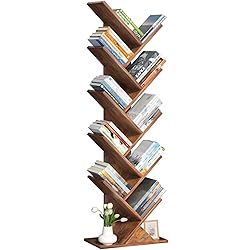 SHEEPAM 10 Tier Tree Book Shelf, Floor Standing