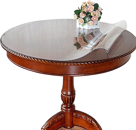 Amazon 防油 テーブル 透明マット 撥水 テーブルクロス Pvc 円形 テーブルクロス テーブルマット デスクマット 透明 テーブルカバー 円形 厚さ1 5mm 防水 耐久 耐熱 汚れ防止 円形直径60cm テーブルクロス オンライン通販