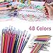 144 Pack Premium Glitter Gel Pen Coloring Set - Including 48 Unique Colors Glitter Gel Pens & 96 Glitter Gel Ink Refills for Adult Coloring Books Drawing Sketching Art Markers by VicPow