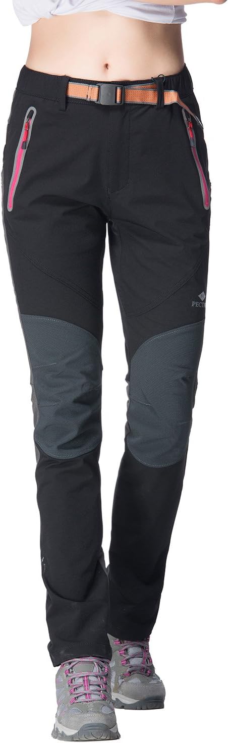 Womens Outdoor SoftShell Trousers Elastic Waterproof Autumn Hiking