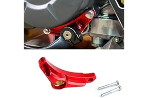 Canitu Red Shift Shaft Brace,Anodize CNC Billet Aluminum Shifter Support Holder Sprocket Cover Carrier with 2 Bolts Support Bracket for Honda CRF110 2013-2023