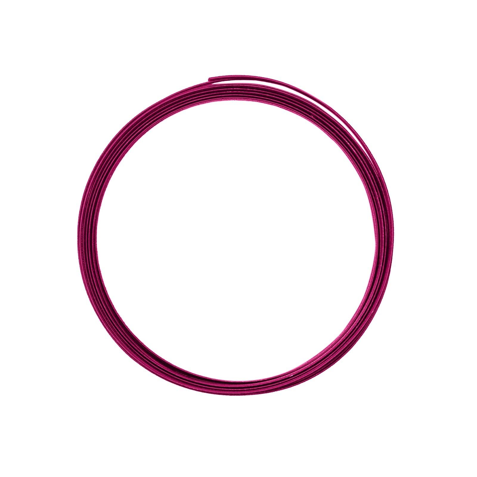 Vaessen Creative 24244-006 Aluminium wire embossed flat 5x1mm 5m strong pink,