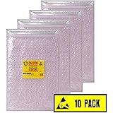 Anti Static Bubble Bags, Resealable Static Shielding Bag, Reusable for Sensitive Electronic Components (Large Qty 10)