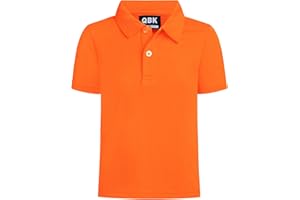 QBK Toddler to Youth Boys' Performance Polo Kids Collared Golf Shirt School Uniform