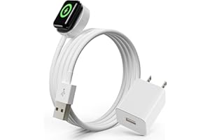 AUTALLGEE Watch Charger for Apple Watch iWatch Charger Magnetic Wireless Fast Charging Cable USB Wall Charger Block Plug Adapter Compatible with iWatch Series 10/Ultra 2/Ultra/SE 2/9/8/7/6/SE/5/4/3/2/1 [3.3FT]