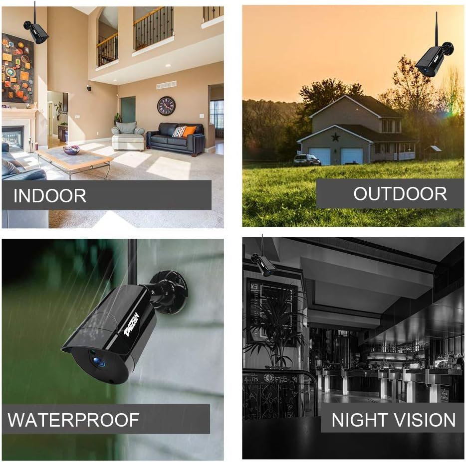 TMEZON Sistema de cámara de Seguridad inalámbrica