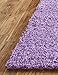 Unique Loom Solid Shag Collection Lilac 4 x 6 Area Rug (4' x 6')