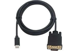 Duttek USB C to VGA Cable, USB-C to VGA Cable, 1080P USB C Male to VGA Male Adapter Converter Cable for Monitor, Desktop, Pro