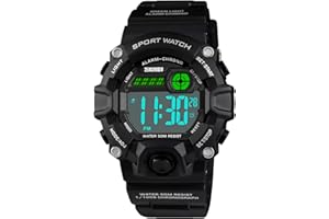 CakCity Boys Camouflage LED Sports Kids Watch Waterproof Digital Electronic Military Wrist Watches for Kids with Silicone Band Alarm Stopwatch Watches Age 5-10