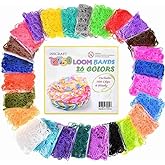 12750pcs Loom Rubber Bands Refill Kit in 26 Color with 500 Clips,6 Hooks, Premium Bracelet Making Kit for Kids Weaving DIY Crafting Gift