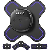RENPHO Wireless TENS Unit Muscle Stimulator, Portable EMS Muscle Stimulator Machine, Rechargeable TENS Machine Muscle Relaxer for Back, Waist, Shoulders, Legs, 4 Gel Electrode Pads