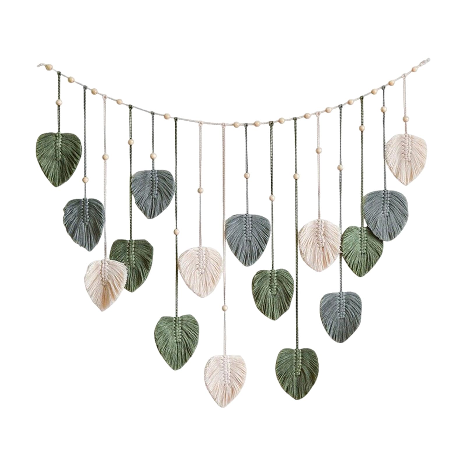 XQZMD Leaf Wall Hanging, Bohemian Woven Tapestry, Boho Leaf Wall Decoration for Dorm Bedroom Living Room
