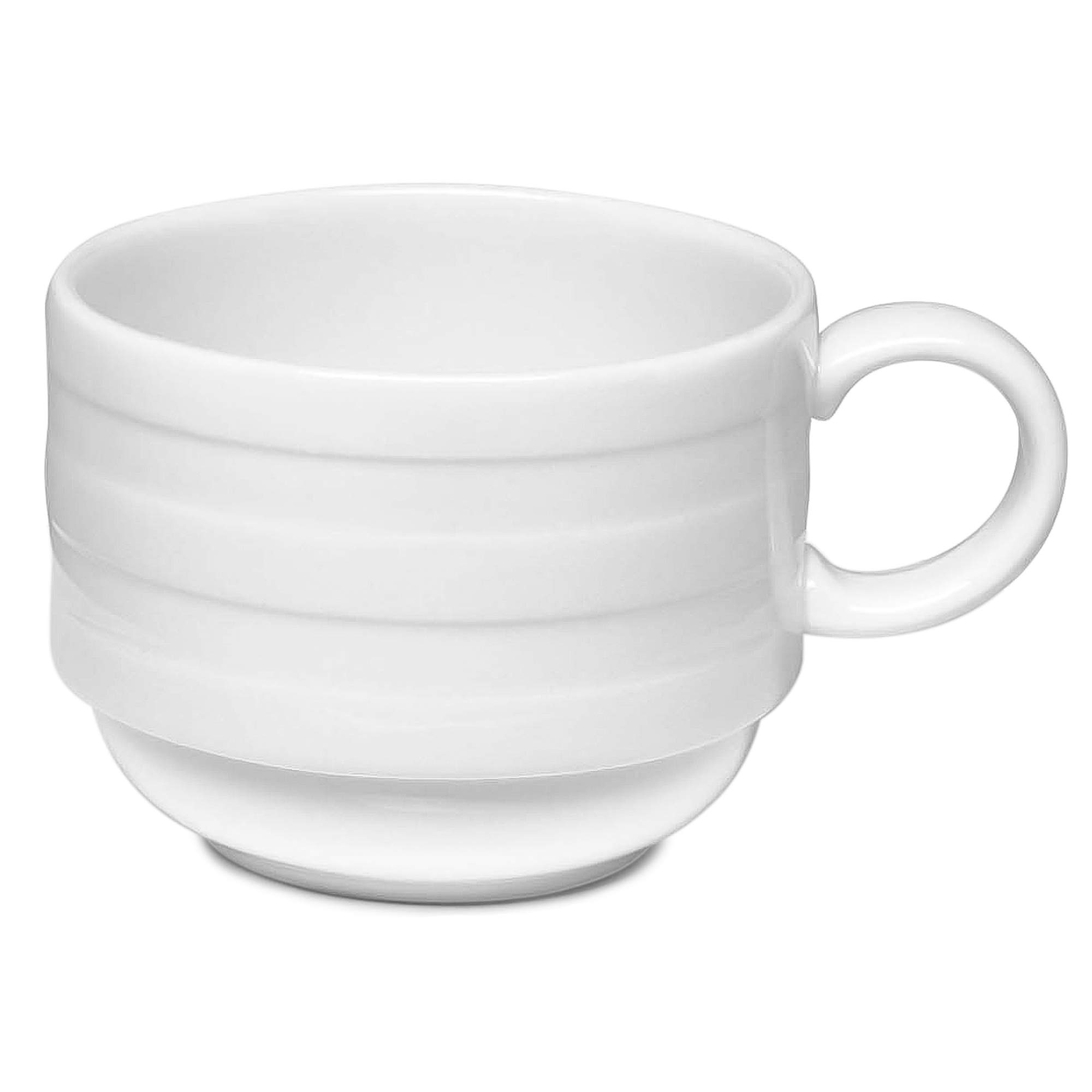 Elia Essence Bone China Cappuccino Cup Stackable 25cl (Pack of 6)