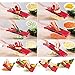 Mandoline Slicer, Vegetable Slicer Cutter, 6 Interchangeable Blades, Easy to Clean, Stainless Steel, Adjustable, Multi-blade,Comes with Peeler, Storage Container and Hand Protection,Red
