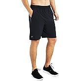 EZRUN Mens 9 Inch Lightweight Running Workout Shorts with Liner Loose-Fit Gym Shorts for Men with Zipper Pockets