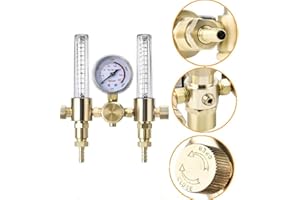 Soiiw Dual Output Argon MIG TIG Flow Meter & Regulator 0-60CFH CGA580 Inlet 5/"8 Outlet