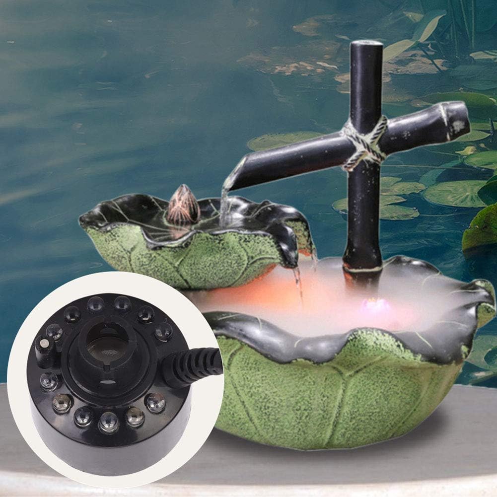 Aquarium LED Fog Maker - 12 Color Light Ultrasonic Mist Maker For Ponds & Fountains
