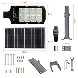 1200W Solar Street Lights, 42000 Lumens Daylight