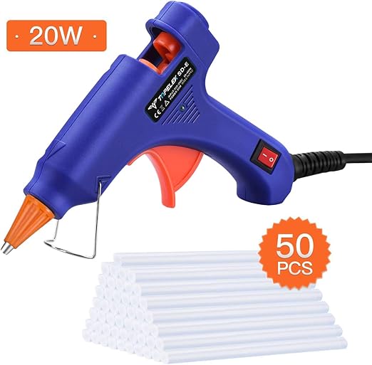 TOPELEK Mini Pistola de Silicona Caliente con 50 PSC Barras