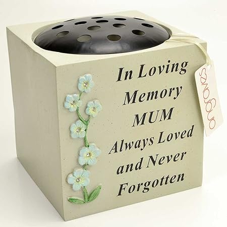 Angraves Special Mum Diamante Flower Graveside Memorial Pot Grave