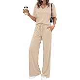 BTFBM Womens 2 Piece Outfits Casual Short Sleeve Lounge Set Summer Fashion 2026 Tracksuits Matching Sets Travel Clothes