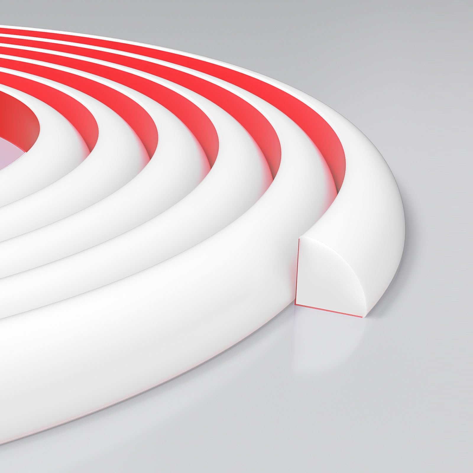 Photo 1 of 3/4 Inch Flexible Quarter Round Molding, Peel and Stick Rubber Floor Trim, Quarter Round Trim with 3m Tape, Self-Adhesive Bathtub Trim Molding