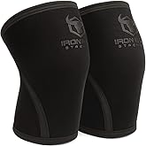 Iron Bull Strength Knee Sleeves 7mm (1 Pair) - Compression Brace & Knee Sleeve For Weightlifting, Powerlifting & Cross Training - Knee Support for Squats - Men & Women