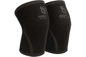 Iron Bull Strength Knee Sleeves 7mm (1 Pair) - Compression Brace & Knee Sleeve For Weightlifting, Powerlifting & Cross Training - Knee Support for Squats - Men & Women