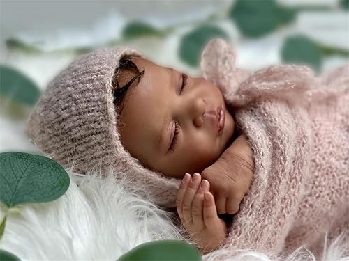 Poupées De Bébé Reborn Réalistes Pour Filles, Jouets En Vinyle Soup Poupee Afro Americaine Realiste Jouet Pour Nouveau Ne Amz B