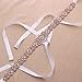 yanstar White Bridal Belts Wedding Dress Belts Sashes Handmade Rose Gold Beads Rhinestones For Bridal Gowns