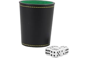 JOINPAYA Dice Cup Shaker Set with Lid Black Dice Rolling Cups for Party Games and Ktv Game Props Table Supplies