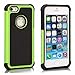 AGRIGLE Shock- Absorption/High Impact Resistant Hybrid Dual Layer Armor Defender Full Body Protective Cover Case for iPhone 5/5S (Green)