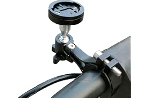 AMZPILOT 720° Adjustable Out Front Bike Computer Mount for Garmin Edge Bryton Rider on Handlebar, GPS Bike Computer for Road Mountain Bicycle Handlebars Cycling Bike Holder Accessories Adults - Black