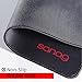 Large Gaming Mouse Pad Stitched Edges Sanag Ultra-Thick Extended Mouse Pad Non-Slip Rubber Base Mousepad for Laptop Computer/PC 35.4x15.7-Inch 4mm Thick XX-Large Black