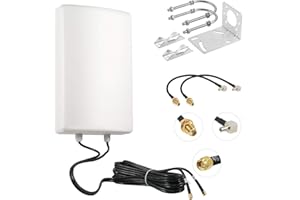 11dBi High Gain 4G LTE 5G Waterproof Dual Polarized MIMO Antenna with Dual 5 Meter Cable SMA/TS9 Connector for Netgear Nighth