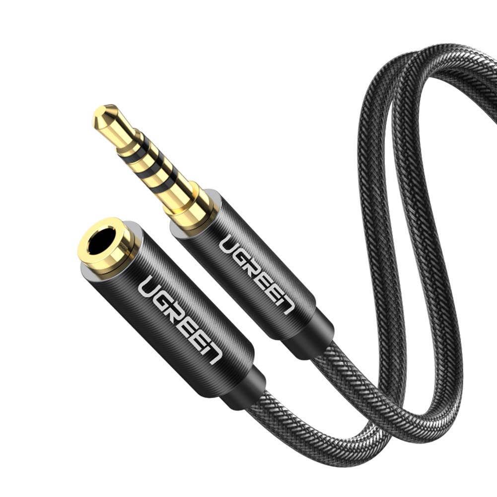 UGREEN Extension Cable 3.5mm Male to Female Audio Mic Cord Braided TRRS