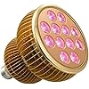 LED Grow Light Bulb, TaoTronics Full Spectrum Grow Lights for Indoor Plants, Grow Lamp, Plant Lights for Hydroponics, Organic Soil (All Wavelengths, FREE E26 Socket)