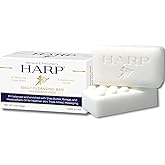 HARP® FRAGRANCE FREE Body Wash Bar – pH Balanced (5.0–6.0) Syndet Cleanser, No Lye, Non-Comedogenic, Gentle for Sensitive & Dry Skin, With Shea Butter & Borage Oil. 5oz Bars