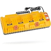 Ruzixt DCB104 Replacement for Dewalt Battery Charger Station 20V,Compatible with Dewalt 12V 20V Max Lithium Battery DCB120 DCB127 DCB112 DCB115 DCB118 DCB107 DCB105 DCB102