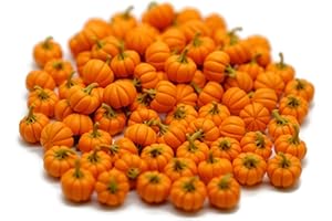 1shopforyou 20 Psc ฺFake Fruit Artificial Mini Pumpkins Halloween Home Deco Food Kitchen