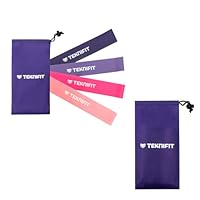Teknifit Resistance Bands for Women | Select a Set of 4 or Single Bands | 30cm Fitness Loop Band/Squat / Booty Bands in Pink for Home and Gym Workouts | Includes FREE Exercise Guide