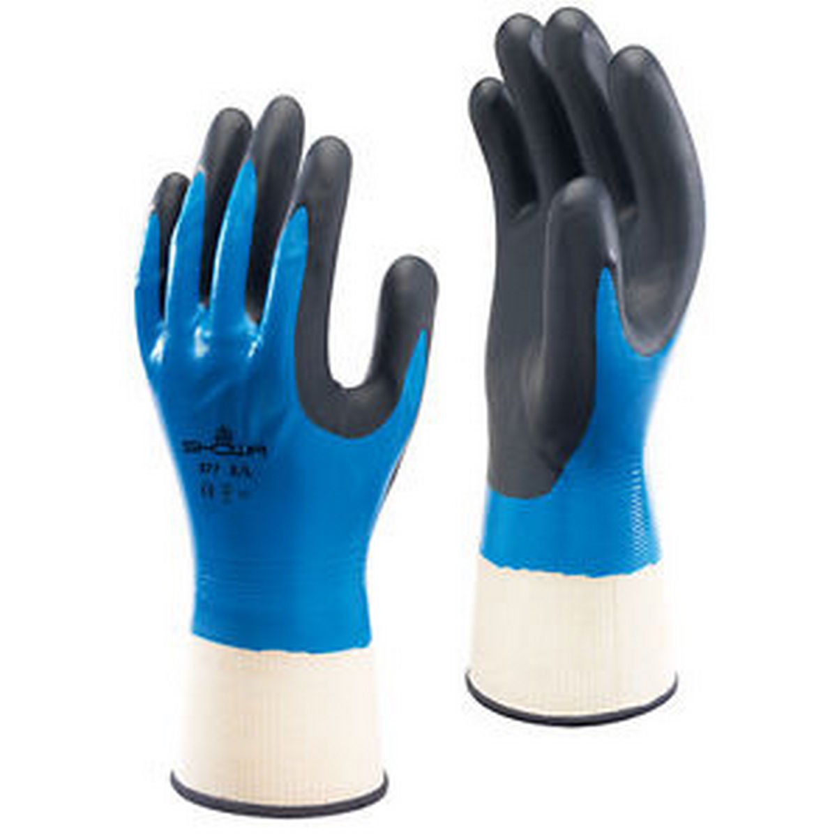Showa 377 Seamless Work Glove Waterproof Cotton PVC General Purpose 9/XL
