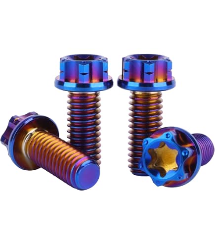 Amazon.com: Sorekarain M14x1mm Burn Blue GR5 Titanium Flange Hex