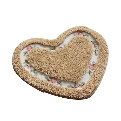Amazon De Lazder Pastoral Stil Liebe Herzform Teppich Rosenmuster