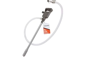 Automatic Fuel Transfer Pump with Auto-Stop and Beep, 3X More Powerful AA Battery Powered with USB-C Power Option, Extra Long