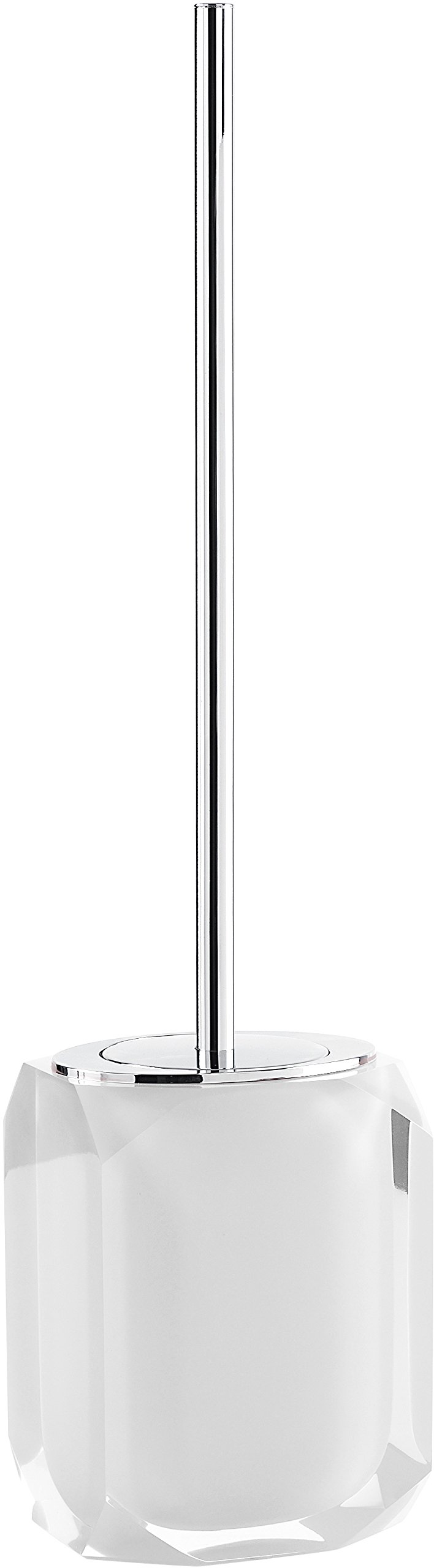 Gedy Chanelle Toilet Brush, Resin, White, 8.6 x 10.6 x 45.7