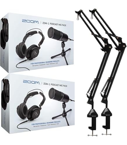 Amazon.com: Zoom ZDM-1 Podcast Mic Pack, Dynamic Microphone, ZHP-1