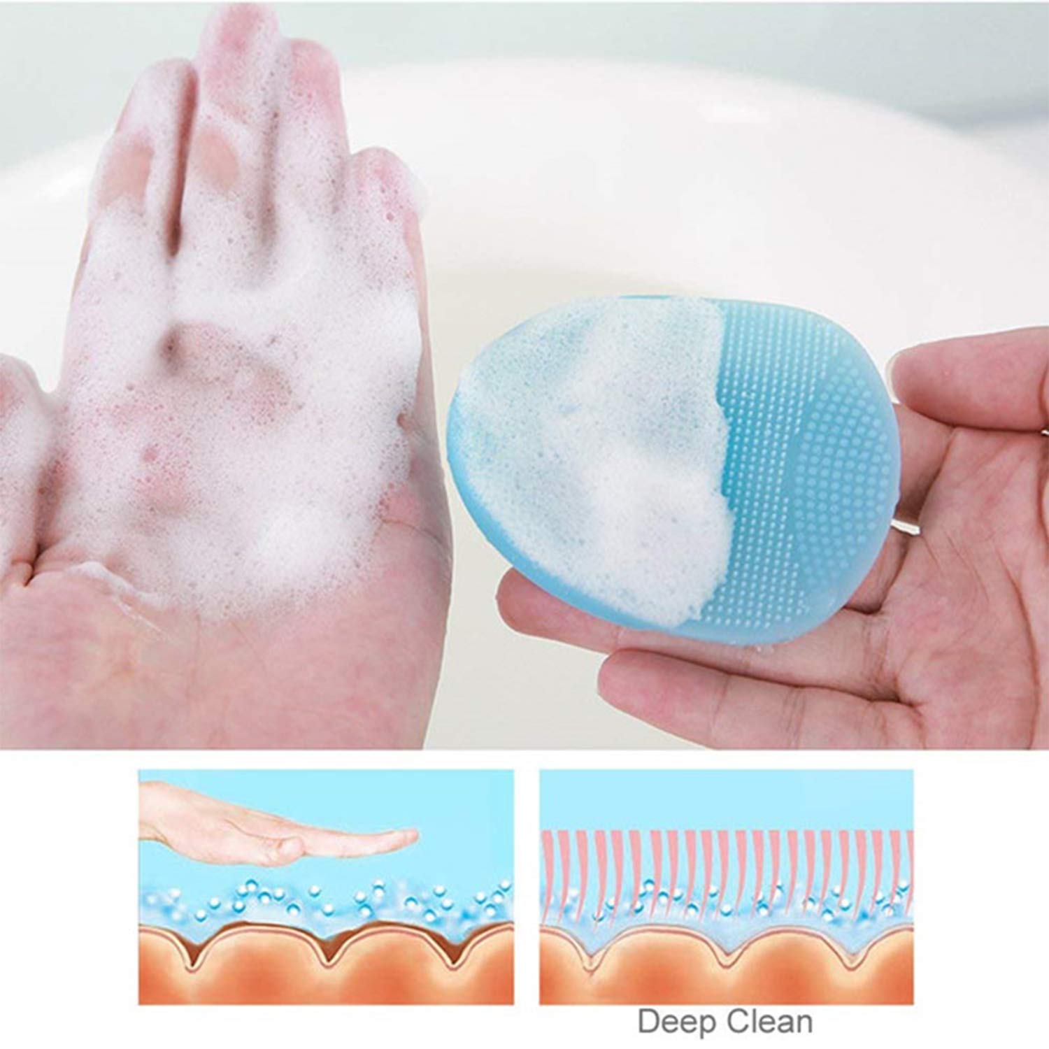 NIUTA Super Soft Silicone Face Scrubber, Manual Facial Cleansing Brushes, Face Massager and Exfoliator for Sensitive, Delicate, Dry Skin: Beauty